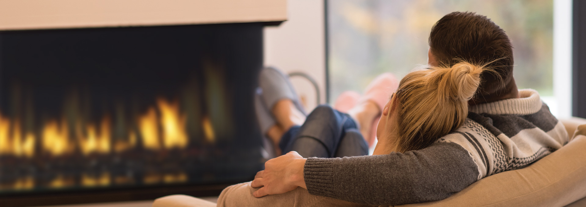 Couple enjoying a fire - Regency City Series