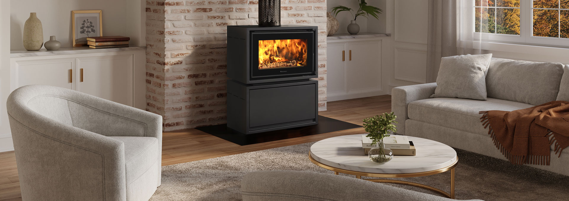 Contemporary Design + XL Firebox