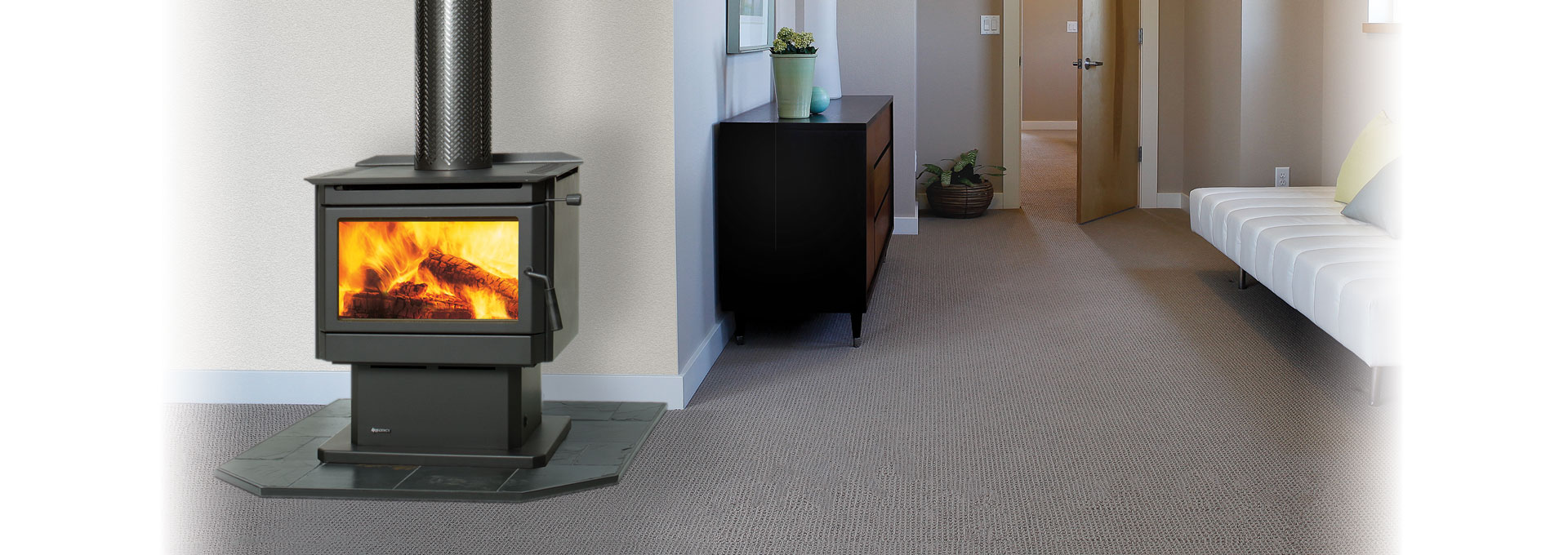 Renmark Contemporary Wood Freestanding Heaters Regency