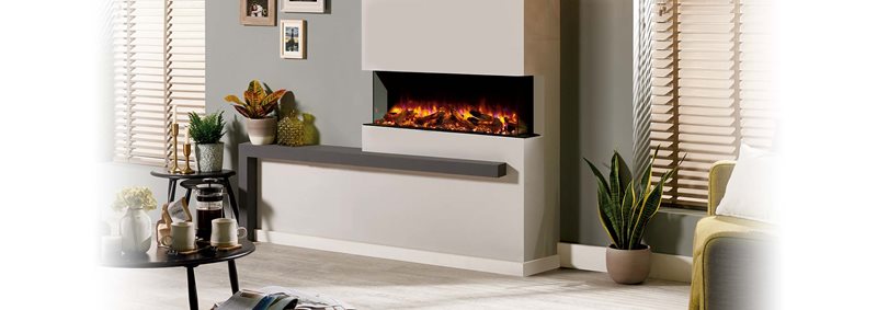 e110 3-sided electric fireplace in australia