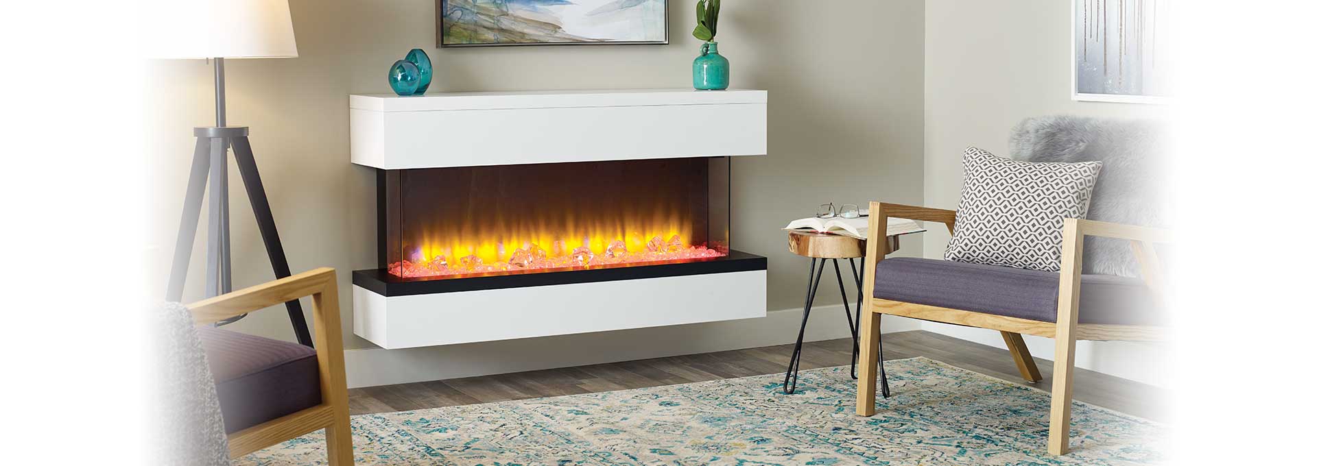 eReflex 110W with Crystal Ice-effect and Regency Mantel Surround