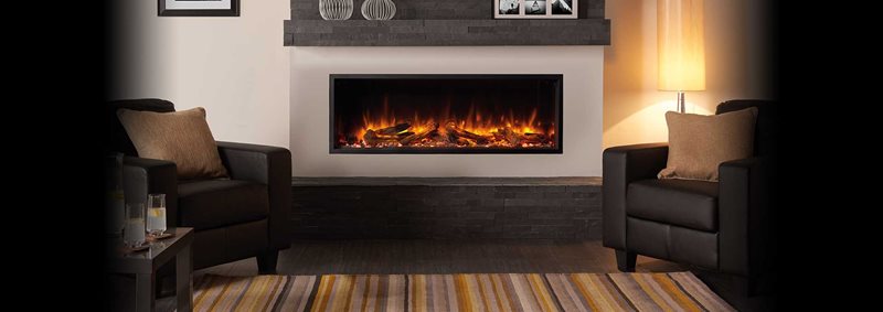 e135 large built in modern linear electric fireplace in Australia