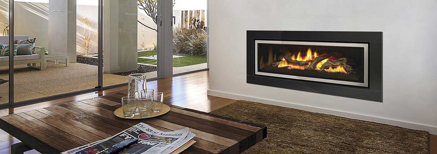 GF1500L Linear gas fire with logs