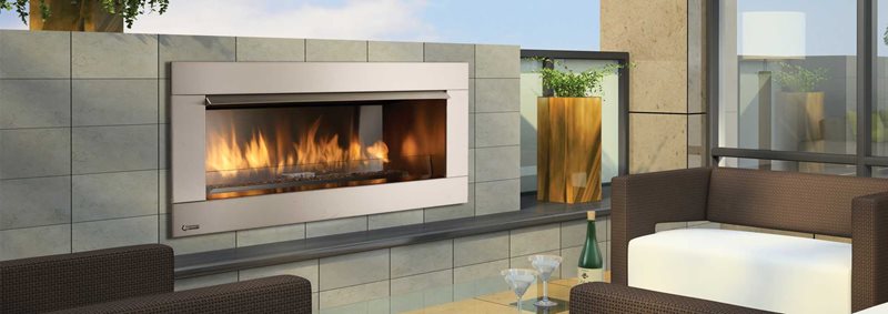 outdoor gas fireplace