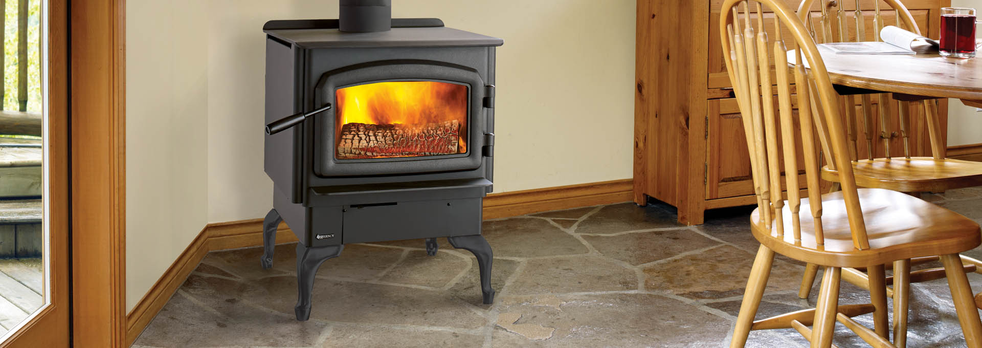 Upgrade or add high-efficiency heat with freestanding wood heaters