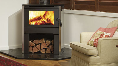 Alterra wood freestanding fire