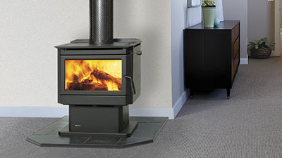 Renmark wood freestanding fire